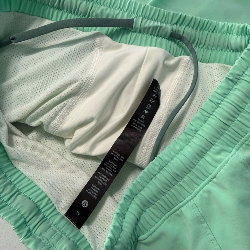 Lululemon Pace Breaker Running Lined Shorts 7”Green Mint Men Size M - Picture 7 of 11